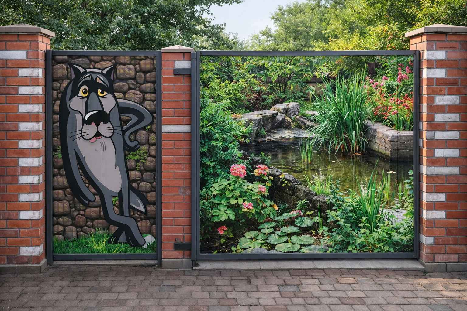 Забор с принтом для фасада и ограждения территории